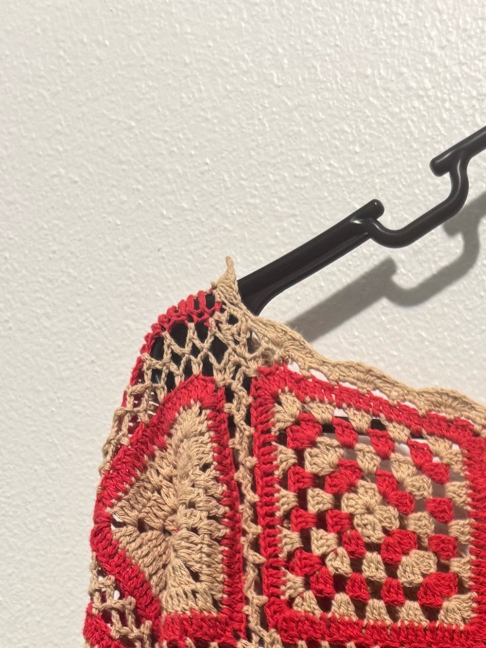 MINKPINK Red and Cream Crochet Square Top - Picture 8 of 9